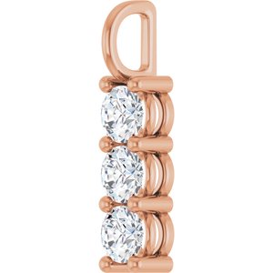 10K Rose Gold 4.8 mm Round Pendant Mounting – image 3