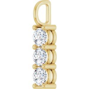 14K Yellow Gold 4.8 mm Round Pendant Mounting – image 3
