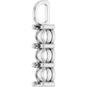 14K White Gold 4.8 mm Round Pendant Mounting – image 4