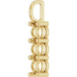 18K Yellow Gold 4.8 mm Round Pendant Mounting – image 4