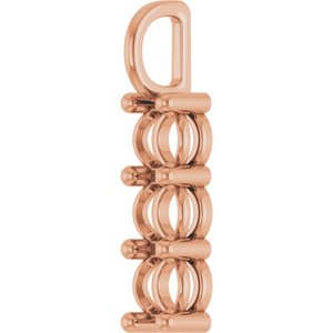 18K Rose Gold 4.8 mm Round Pendant Mounting – image 4