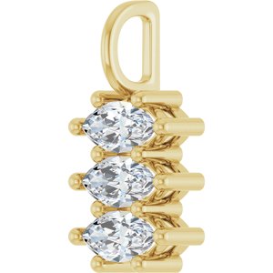 10K Yellow Gold 7x3.5 mm Marquise Pendant Mounting – image 3