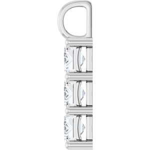 Platinum 8x6 mm Emerald Pendant Mounting – image 5