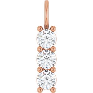 18K Rose Gold 4.8 mm Round Pendant Mounting
