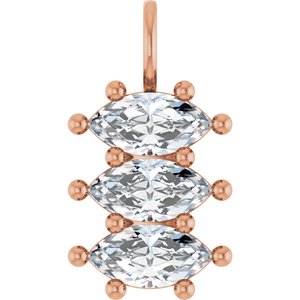 14K Rose Gold 10x5 mm Marquise Pendant Mounting