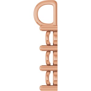 10K Rose Gold 4.8 mm Round Pendant Mounting – image 6