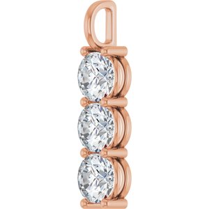 10K Rose Gold 9 mm Round Pendant Mounting – image 3