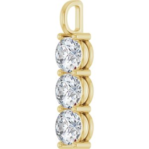 14K Yellow Gold 9 mm Round Pendant Mounting – image 3