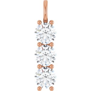 10K Rose Gold 9 mm Round Pendant Mounting