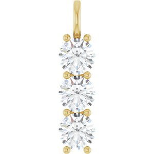 10K Yellow Gold 9 mm Round Pendant Mounting