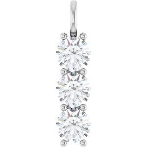 14K X1 White Gold 9 mm Round Pendant Mounting