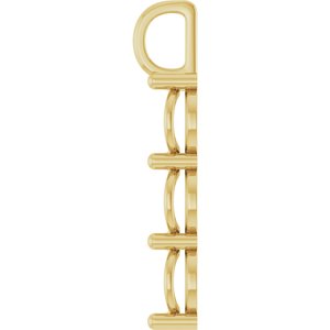 14K Yellow Gold 9 mm Round Pendant Mounting – image 6