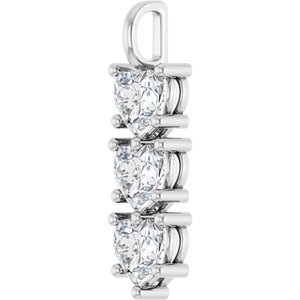 18K White Gold 9x9 mm Heart Pendant Mounting – image 3