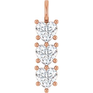 18K Rose Gold 9x9 mm Heart Pendant Mounting
