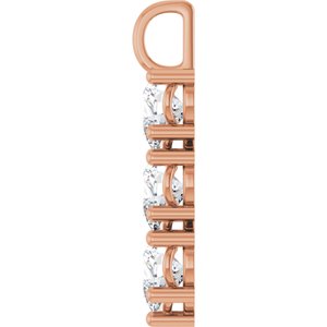 10K Rose Gold 9x9 mm Heart Pendant Mounting – image 5