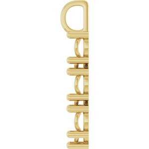 10K Yellow Gold 9x9 mm Heart Pendant Mounting – image 6