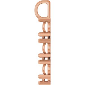 18K Rose Gold 9x9 mm Heart Pendant Mounting – image 6