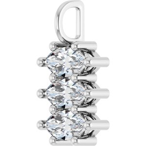 Platinum 8.5x4.5 mm Marquise Pendant Mounting – image 3