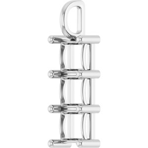 14K White Gold 7x7 mm Square Pendant Mounting – image 4