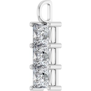 Sterling Silver 7x7 mm Square Pendant Mounting – image 3