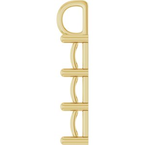 14K Yellow Gold 7x7 mm Square Pendant Mounting – image 6