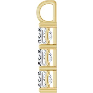 14K Yellow Gold 7x7 mm Square Pendant Mounting – image 5