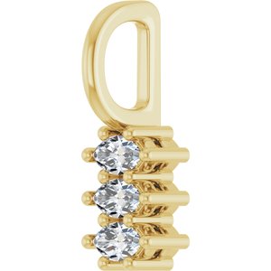 14K Yellow Gold 3.5x2 mm Marquise Pendant Mounting – image 3