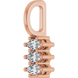 18K Rose Gold 3.5x2 mm Marquise Pendant Mounting – image 3