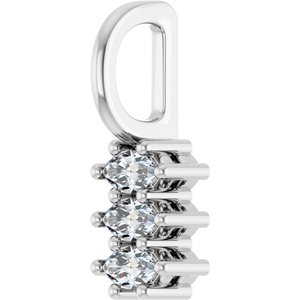 14K X1 White Gold 3.5x2 mm Marquise Pendant Mounting – image 3