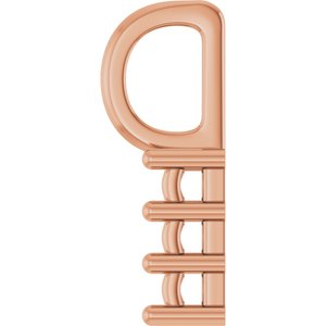 10K Rose Gold 4x2 mm Straight Baguette Pendant Mounting – image 6