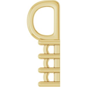 10K Yellow Gold 4x2 mm Straight Baguette Pendant Mounting – image 6