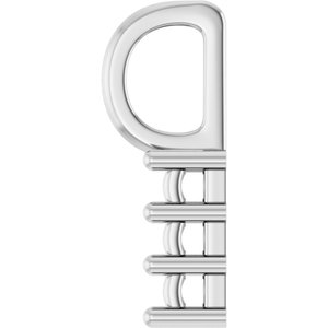 18K White Gold 4x2 mm Straight Baguette Pendant Mounting – image 6
