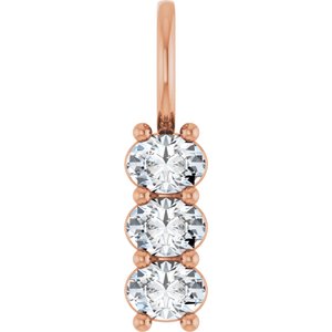 14K Rose Gold 4x3 mm Oval Pendant Mounting