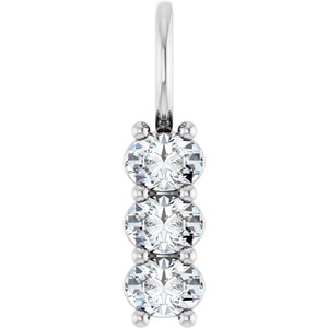 10K White Gold 4x3 mm Oval Pendant Mounting