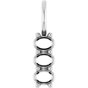 Continuum Sterling Silver 4x3 mm Oval Pendant Mounting – image 2