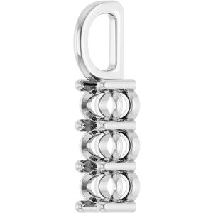 Platinum 4x3 mm Oval Pendant Mounting – image 4