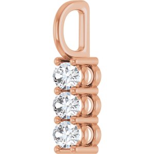10K Rose Gold 4x3 mm Oval Pendant Mounting – image 3