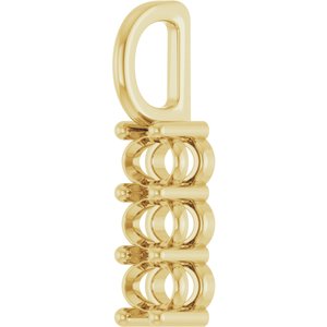 10K Yellow Gold 4x3 mm Oval Pendant Mounting – image 4