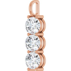 10K Rose Gold 12x10 mm Oval Pendant Mounting – image 3