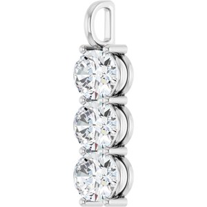 18K White Gold 12x10 mm Oval Pendant Mounting – image 3