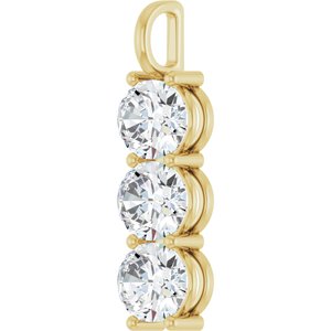 14K Yellow Gold 12x10 mm Oval Pendant Mounting – image 3