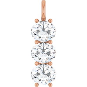 10K Rose Gold 12x10 mm Oval Pendant Mounting