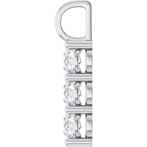 18K White Gold 7x5 mm Elongated Cushion Pendant Mounting – image 5