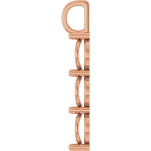 10K Rose Gold 12x10 mm Oval Pendant Mounting – image 6