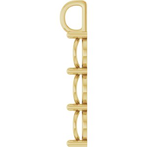 14K Yellow Gold 12x10 mm Oval Pendant Mounting – image 6