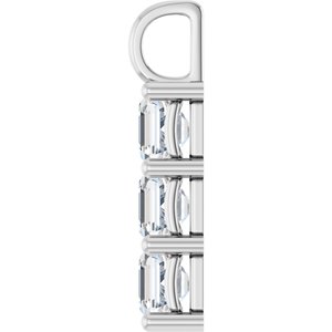 Continuum Sterling Silver 6.5x6.5 mm Asscher Pendant Mounting – image 5