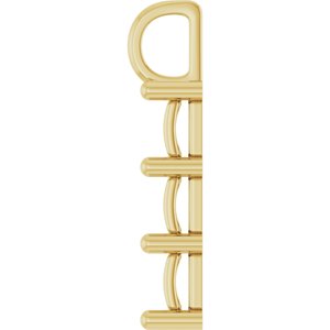 14K Yellow Gold 6.5x6.5 mm Asscher Pendant Mounting – image 6