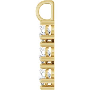 10K Yellow Gold 7x7 mm Heart Pendant Mounting – image 5