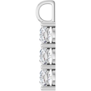 14K White Gold 9x7 mm Elongated Cushion Pendant Mounting – image 5