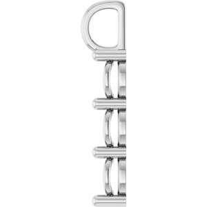 10K White Gold 9x7 mm Elongated Cushion Pendant Mounting – image 6